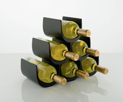 Подставка модульная для винных бутылок Noe черная, фото 1