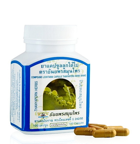 Фитопрепарат для лечения и очищения печени Лук Тай Бай (LookTaiBai), Phyllanthus Capsule,100 капсул