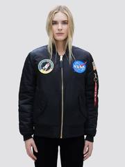 Бомбер Alpha Industries MA-1 NASA W Black (Черный)