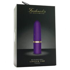 Фиолетовый перезаряжаемый вибростимулятор Lipstick Vibe - 