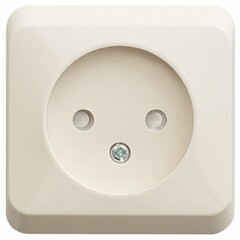 Schneider Electric ЭТЮД Крем Розетка 1-местная открытая установка без заземляющих контактов, со шторками PA16-002k