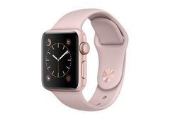 Apple Watch Series 2, 38 мм, корпус из алюминия цвета розовое золото, спортивный ремешок цвета розовый песок