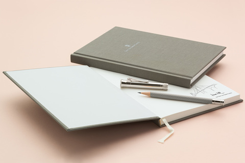 Книжка записная в льняном переплете Graf von Faber-Castell A5 Stone Grey