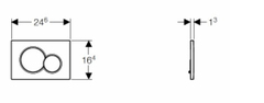 Geberit Sigma 01 115.770.21.5 кнопка для инсталляции унитаза (двойной смыв, глянцевый хром)