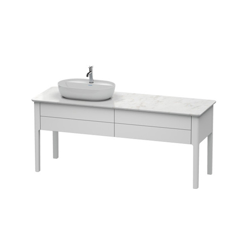 Duravit Luv База напольная, 743x1788x570, 2 выдв.ящика, раковина слева,  цвет белый шелковисто-матовый LU9563L3636