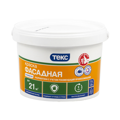 ТЕКС Краска фасадная глубокоматовая, база A, УНИВЕРСАЛ белая (3кг)---