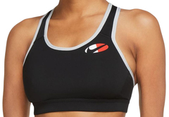 Бюстгальтер спортивный Nike Dri-Fit Impact CB Logo Bra W - black/smoke grey/white/black