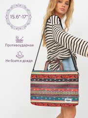 Сумка для ноутбука 15,6" и 17" с ремнем на плечо и 3 отделениями (Бохо)