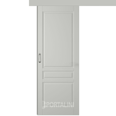 Купить Межкомнатная одностворчатая дверь купе эмаль VFD Stockholm Cotton серая глухая