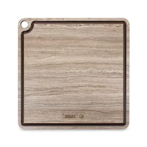 Подставка под горячее/доска для сервировки 24х24см ComposeEat ProFashion травертин капучино