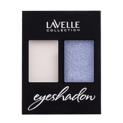 LavelleCollection Тени для век ES32 двухцветные тон 07 белый/голубой  шиммер