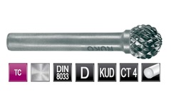 Бор-фреза твердосплавная D(KUD) 6,0x5,4x45x6мм HM Ruko 116041