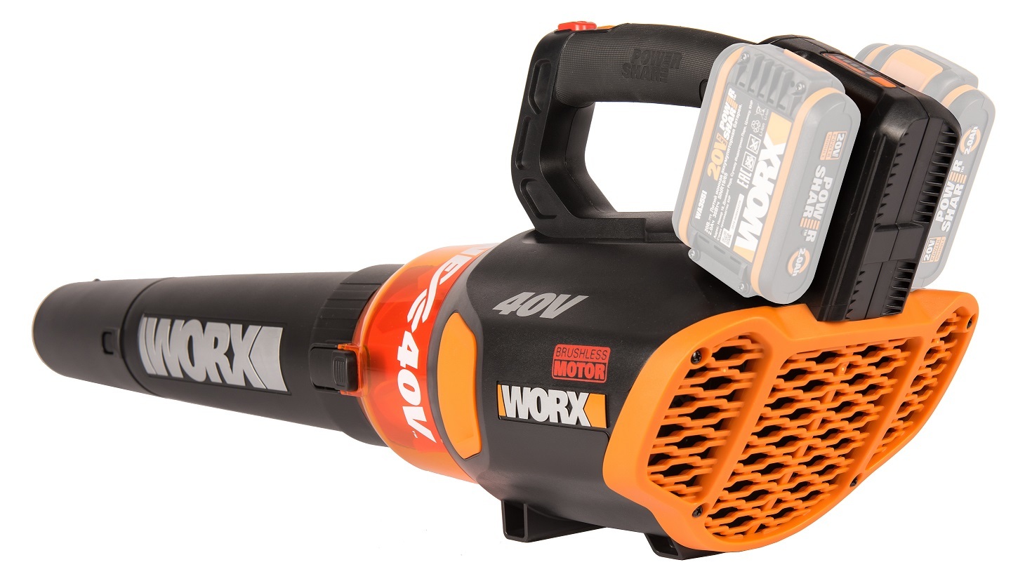 Воздуходувка аккумуляторная WORX WG584E.9, 40В,  бесщеточная, без АКБ и ЗУ