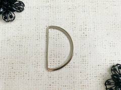 Полукольцо металлическое, р. 50х26 мм, никель