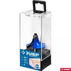 ЗУБР 38.1 x 17.5 мм, радиус 12.7 мм, фреза кромочная калевочная №1, Профессионал (28700-38.1)