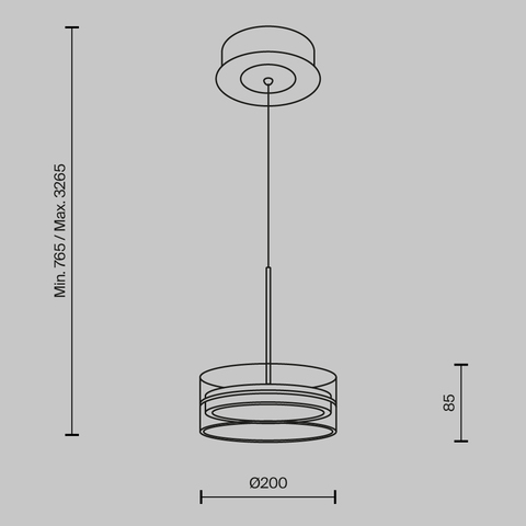 Подвесной светодиодный светильник Maytoni Dress code MOD348PL-L14BBS3K
