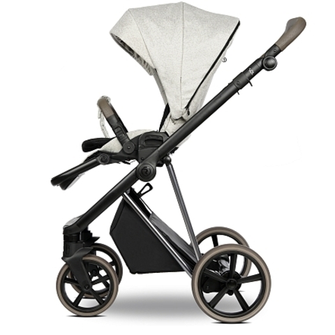 ROAN Коляска 2 в1 Sol Luxury короб + прогулка Pixel/Light/Nickel/руч.Cappuccino/к.Cappuccin(2 места)