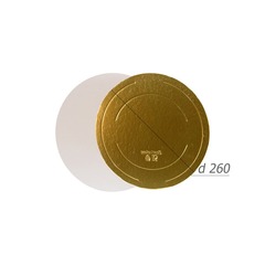 Подложка усиленная двусторонняя золото/жемчуг 3,2 мм. Диаметр 26