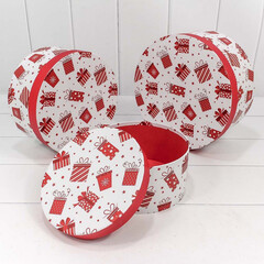 
          Коробка 25.5 х 11.5 см Набор 3 шт "Подарки" (Белый)