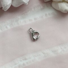 УЦЕНКА!!! Буква D, родий, 13 мм, 1 шт, У006