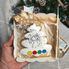 Новогодний пряник раскраска / 1 шт