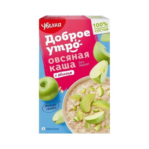 Каша Увелка Овсяная с яблоком 5шт