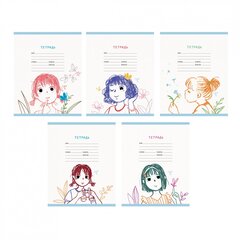 
          Тетрадь А5 18л., линия, Канц-Эсмо, скрепка, мелованный картон "Летнее настроение", 5 дизайнов