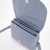 Сумка Саломея 428 гладкий серо-голубой