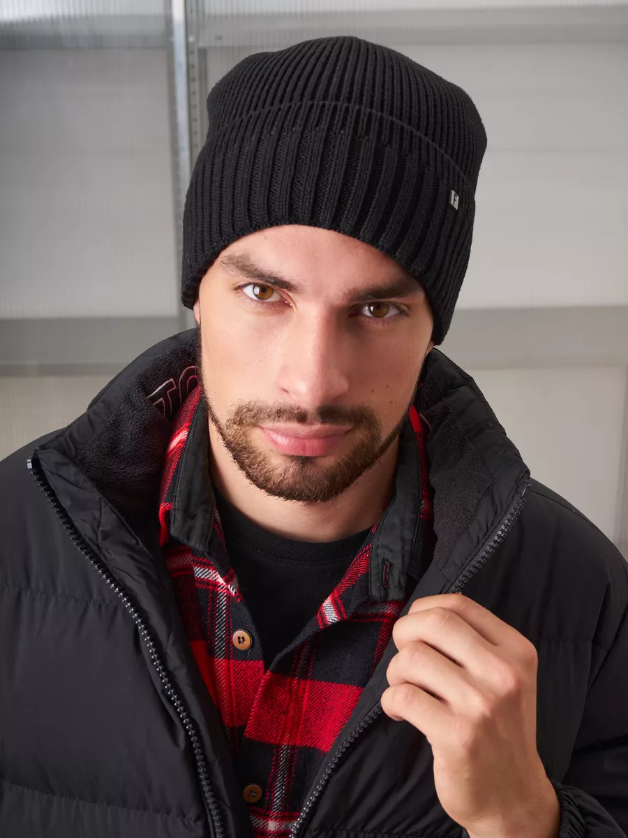 Шапка бини зимняя весенняя с флисом