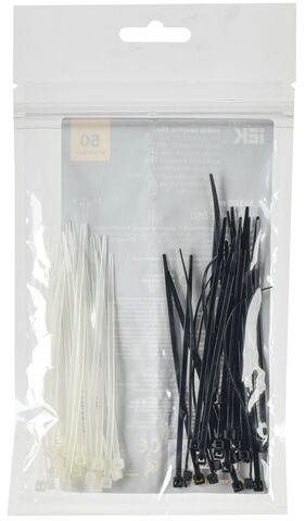 Набор хомутов 2,5х100 (25б. 25ч) (50шт/упак) IEK