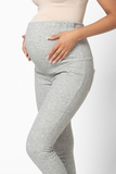 Утепленные брюки для беременных 11949 серый меланж