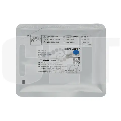 Девелопер IU-214C для KONICA MINOLTA Bizhub C227/C287 (CET) Cyan, 170г, 90000 стр., CET171038