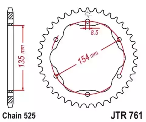 Звезда ведомая JTR761 43