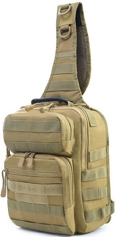 Картинка рюкзак однолямочный Skully Tactic RWZS13 песок - 3