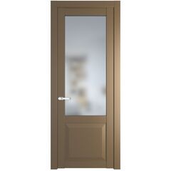 Межкомнатная дверь эмаль Profil Doors 1.2.2PD перламутр золото остеклённая