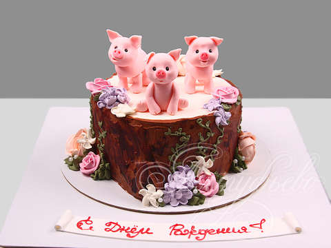 Торт Три поросенка на 4 года 1004623