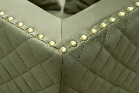 Диван-кушетка Garda Decor Sorrento правый оливковый велюровый