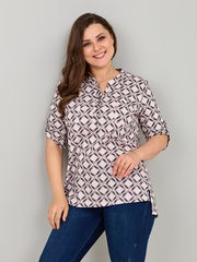 Блузка БЛ-131/орнамент-тбежевый