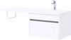 Aquanet 239213 Тумба c раковиной Токио 120 R подвесная 1 ящик цвет белый глянец (239213)