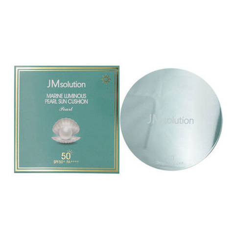 JMsolution Marine Luminous Pearl Sun Cushion SPF50+ - Солнцезащитный кушон с экстрактом жемчуга