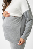 Костюм для беременных и кормящих 12426 серый меланж