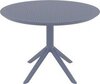 Стол пластиковый обеденный Siesta Contract Sky Table Ø105, темно-серый