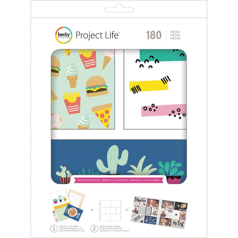 Карточки для Project life 180 шт (прямые углы)- Wordless Wonder