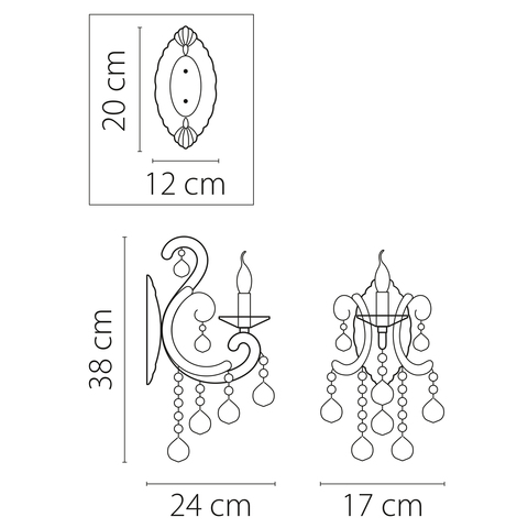 Настенный светильник Lightstar Elegante Premium 708614