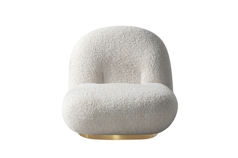 Кресло 75x88x64см Garda Decor Albano искусственный мех белый