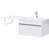 Aquanet 239218 Тумба с раковиной Токио 130 R подвесная 1 ящик цвет белый глянец (239218)