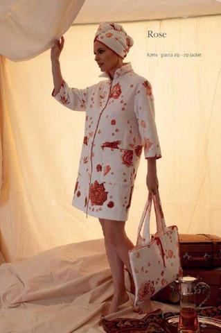 Халат махровый Luna di Giorno ROSE 2916 582 белый с красным