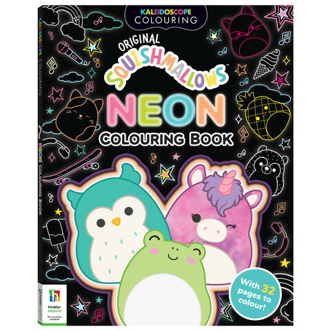 Kaleidoscope Squishmallows Neon Colouring Book - Squishmallows