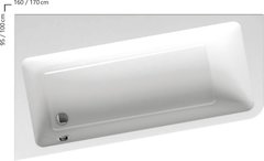 ВАННА АКРИЛОВАЯ RAVAK 10° лев.с каркасом и панелью