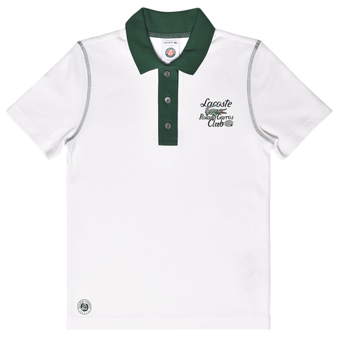 Женское поло Roland Garros Edition Cotton Pique Polo Shirt - white